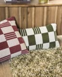 Kissen Twist 45 x 45 cm - burgunderrot - By-Boo