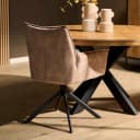 Esszimmerstuhl Dani, beige, Samt, drehbar - Starfurn