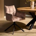 Esszimmerstuhl Dani, beige, Samt, drehbar - Starfurn