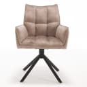 Esszimmerstuhl Dani, beige, Samt, drehbar - Starfurn