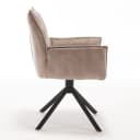 Esszimmerstuhl Dani, beige, Samt, drehbar - Starfurn