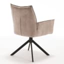 Esszimmerstuhl Dani, beige, Samt, drehbar - Starfurn