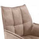 Esszimmerstuhl Dani, beige, Samt, drehbar - Starfurn