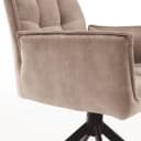 Esszimmerstuhl Dani, beige, Samt, drehbar - Starfurn