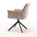 Esszimmerstuhl Dani, beige, Samt, drehbar - Starfurn