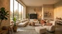 Sofa Lund Cream Fusion 3-Sitzer + Ottomane links - Richmond Interiors