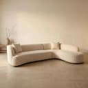 Sofa Pandora beige angora lounge rechts - Richmond Interiors