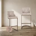 Barhocker Bolton natur geo (2er Set) - Richmond Interiors