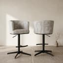 Barstuhl Cheyenne beige graffic drehbar - Richmond Interiors