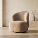 Belvi Sessel - Stoff AJ3019-13 Altrosa (drehbar) - Tower Living