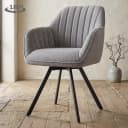 Bruno Armstuhl - Stoff Nature 452 Blaugrau (drehbar) - Tower Living