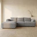 Canterbury 2,5-AR + Chaise L - Mona 120 Taupe - Tower Living