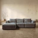 Canterbury 2 5-AR + Chaise L - Mona 464 Zementgrau - Tower Living