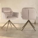 Esszimmerstuhl Aline khaki Samt drehbar feuerhemmend - Richmond Interiors