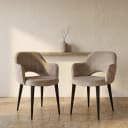 Esszimmerstuhl Giovanna trendy natur / khaki Samt feuerhemmend - Richmond Interiors