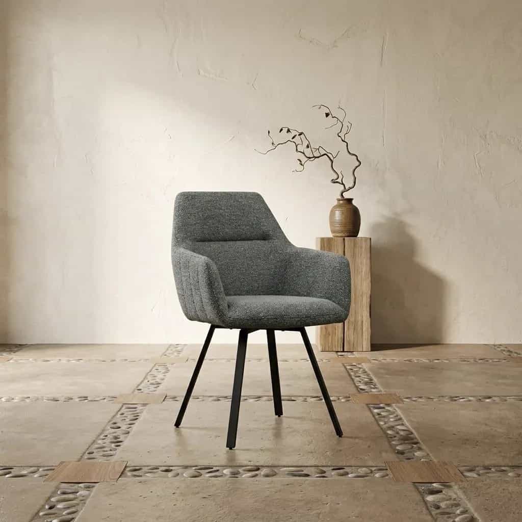 Esszimmerstuhl Raven Stoff | Grau