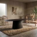 Esstisch Aron oval 250x110 - schwarz - Eleonora