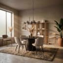 Esstisch Aron oval 300x110 - schwarz - Eleonora