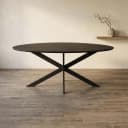 Ferris Eiche Esstisch | Oval 180 cm | Schwarz - Starfurn