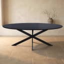 Ferris Eiche Esstisch | Oval 210 cm | Schwarz - Starfurn