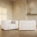 Lounge-Sessel Merrol cremefarben, flammhemmend - Richmond Interiors
