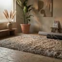 Teppich „Love Shaggy“ Beige, rund - Eurogros