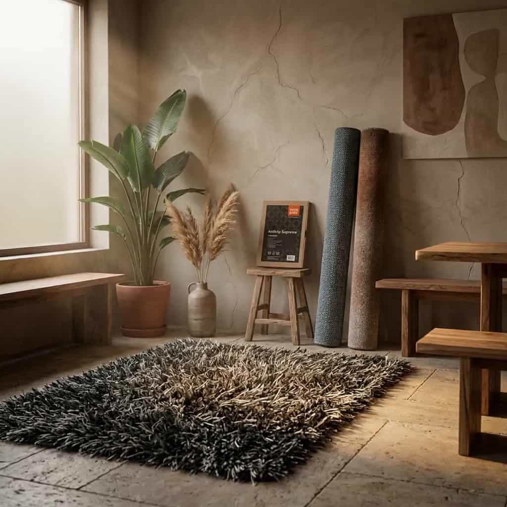 Teppich „Love Shaggy“ in Taupe
