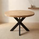 Runder Esstisch Dakota Natur-Mangoholz 110 cm - Starfurn