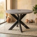 Runder Esstisch Dakota Natur-Mangoholz 110 cm - Starfurn
