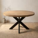 Runder Esstisch Dakota Natur-Mangoholz 140 cm - Starfurn