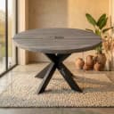Runder Esstisch Dakota Natur-Mangoholz 140 cm - Starfurn