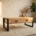 Runder Esstisch Dakota Natur-Mangoholz 150 cm - Starfurn