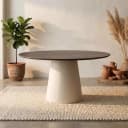 Runder Esstisch Madison, braunes Mangoholz, 150 cm - Starfurn