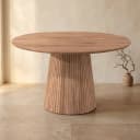 Runder Esstisch Solana Natur-Mangoholz 130 cm - Starfurn