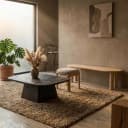 Couchtisch Aron quadratisch 80x80 - braun - Eleonora