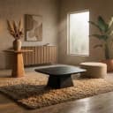 Couchtisch Aron quadratisch 80x80 - schwarz - Eleonora