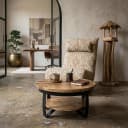 Couchtisch Paras Bakersfield aus Mangoholz, rund, 70 cm - Mokana Furniture