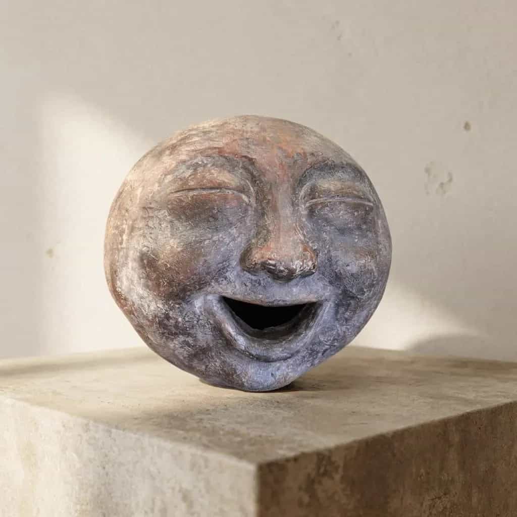 Lächelnder Kopf Mond Wagir Brown