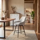 Trino Barhocker - Stoff Trenza 08 Oyster (drehbar) - Tower Living