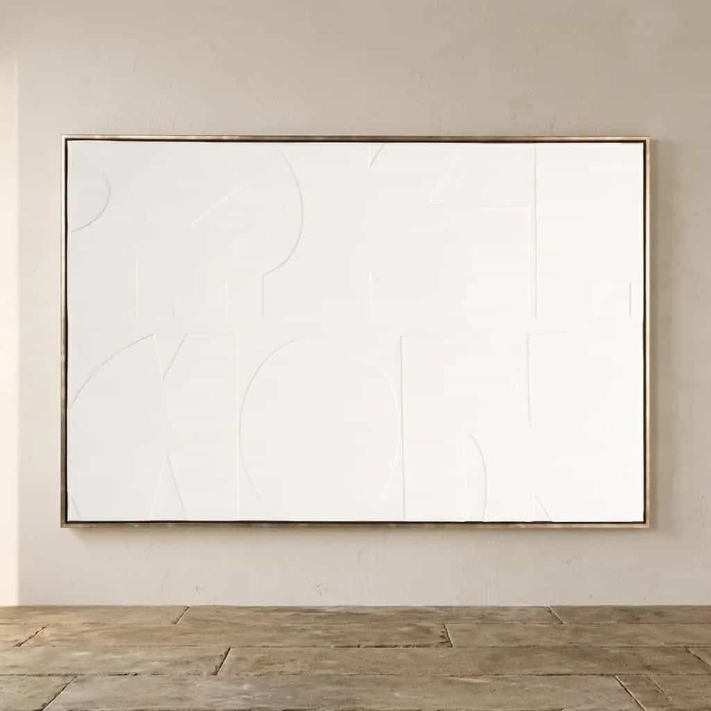 Wandbild „Decadence“ in Weiß