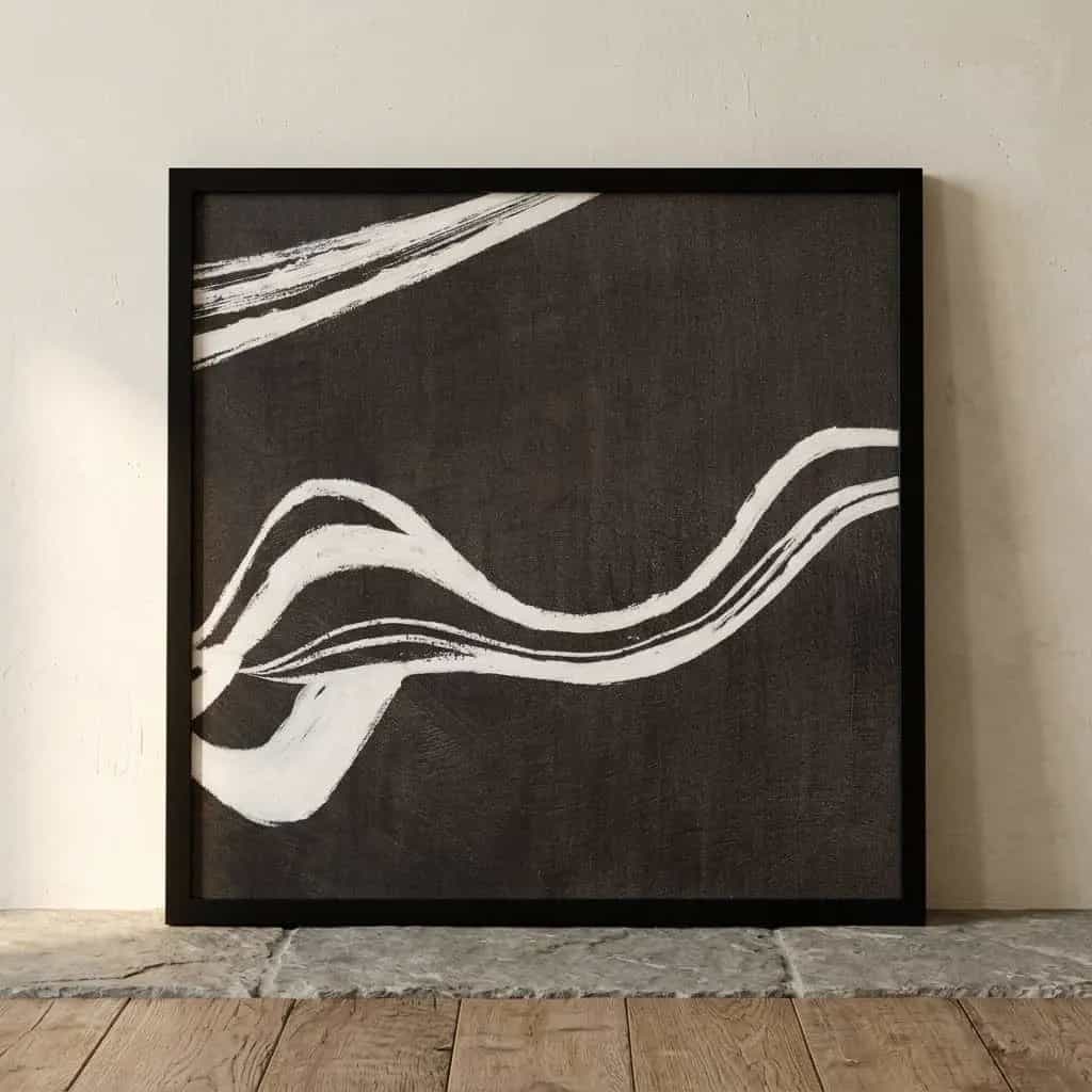 Wandkunst Jozra schwarz/weiß