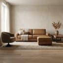 4-Sitzer-Sofa Kentucky + Hocker | Africa-Leder Caramel - Het Anker