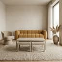 Amalfi Couchtisch und Beistelltisch (Set) weiß gewaschen ab 50 cm - Tower Living