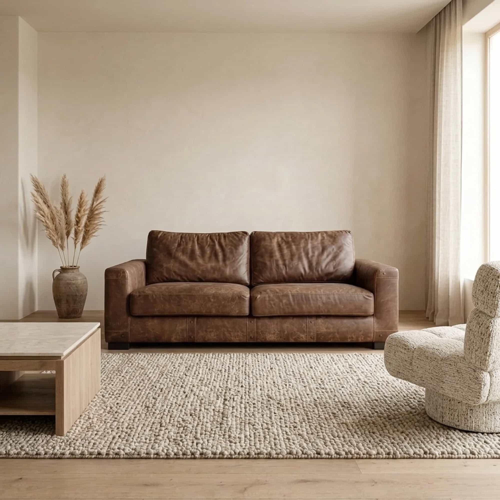 Bank Duo Africa Leder 3-Sitzer
