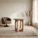 Beistelltisch Ø50, H55, Acacia Groovy Natural - My Sons