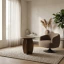 Beistelltisch Ø50, H55, Mango Brown Walnut, Belly Table Collection - My Sons