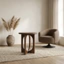 Beistelltisch Ø50, H55, Mango Brown Walnut, Zodiac Collection - My Sons