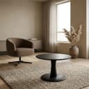 Beistelltisch Ø60, niedrig, Black - My Sons