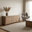 Oberteil TV-Möbel Dallas Beige Marmor 165 cm - Starfurn