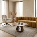 Bremen Couchtisch Ø90, H40, Mango Matt Walnut - My Sons